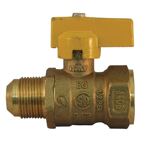 Pro-Flex PFGVFFL3458B Gas Valve, 34 x 58 in Connection, FIP x Flare PFGV-FFL3458C